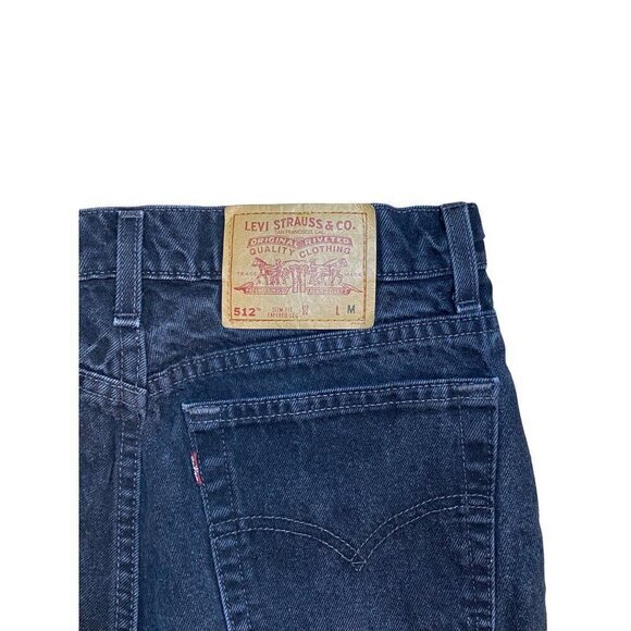 Vintage 90s Women's Black Levi's 512 Slim Fit Tapered Leg 12 Short - Picture 4 of 4